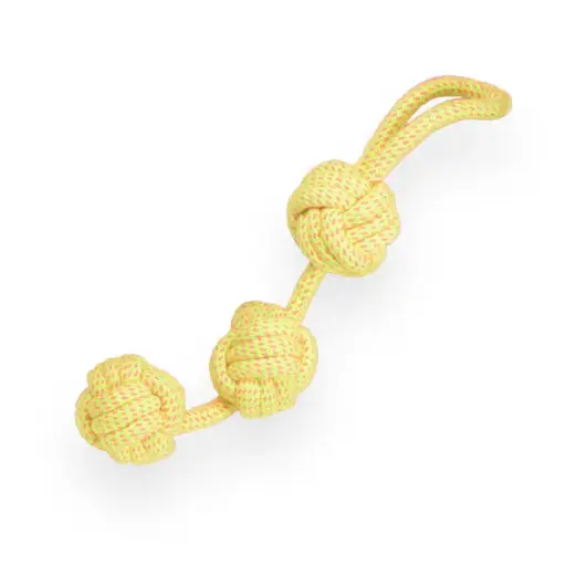 3 Ball Rope Tug Toy for Cats and Dogs